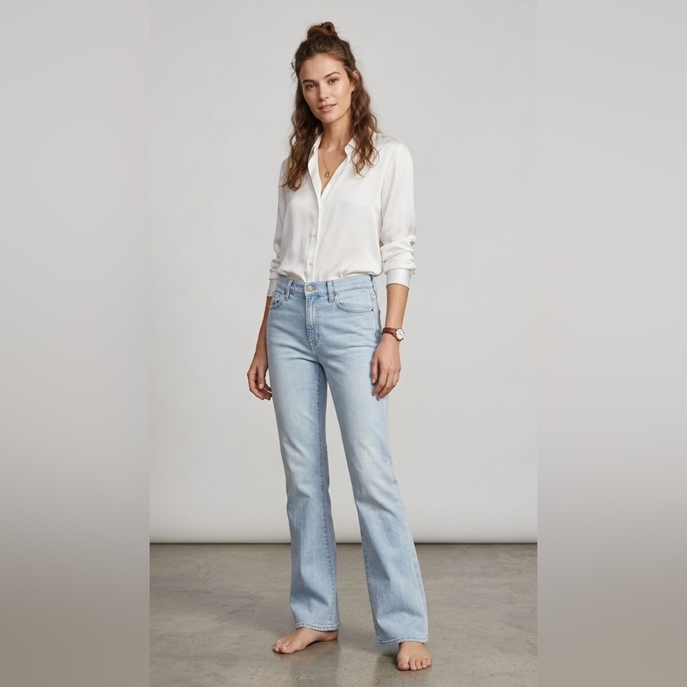 7 For All Mankind Easy Bootcut‎ Jeans - Premium Stretch Denim 33” inseam